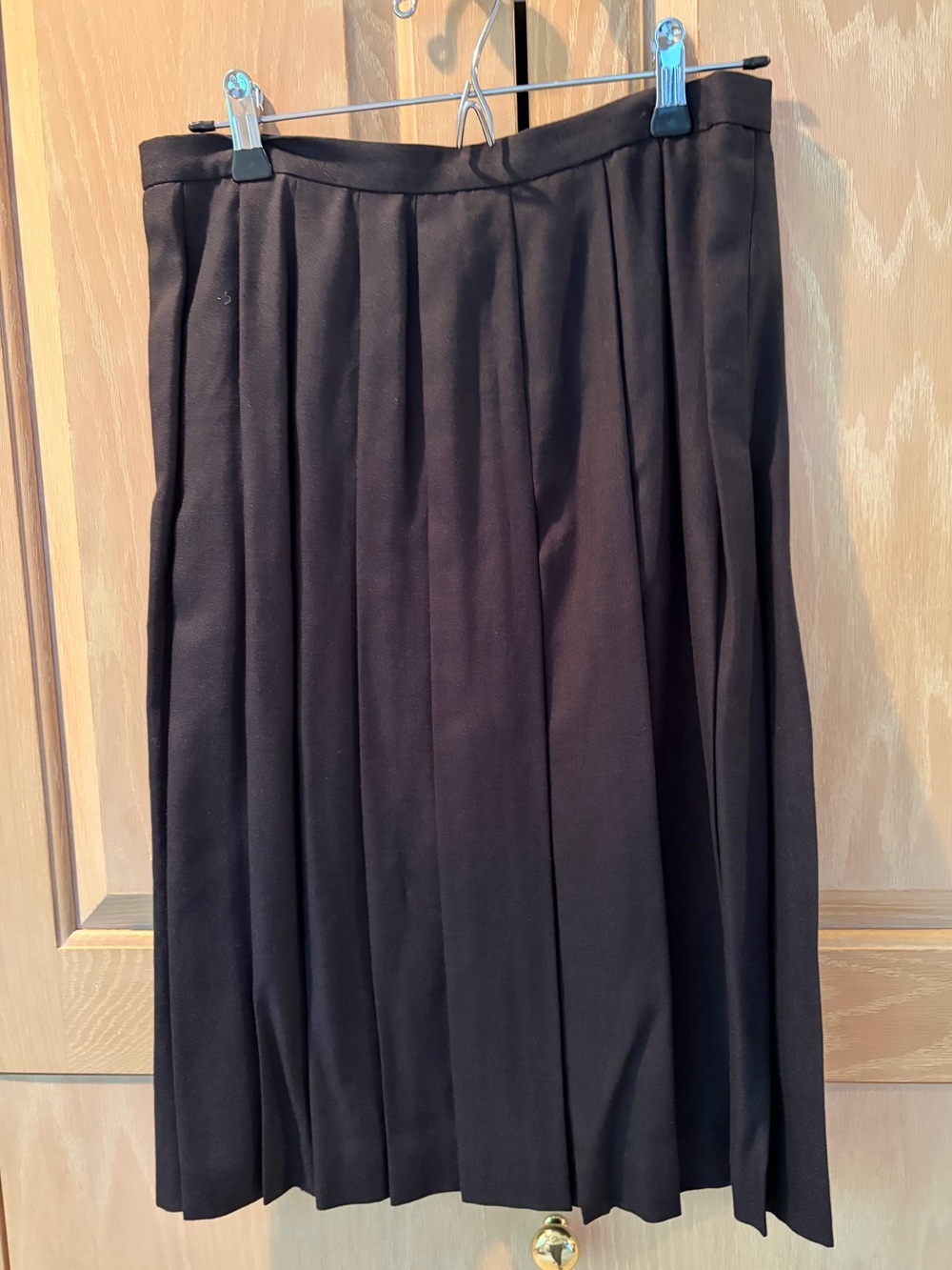 NWT  Talbots Black Pleated A-Line Skirt